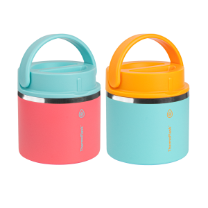 ThermoFlask 20oz Food Jar 2-Pack - Insulated Stainless Steel Containers with Leakproof Lids, Perfect for School Lunches & Travel