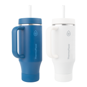 ThermoFlask 40oz ThermoTumbler™ | 2 Pack | Insulated Tumblers with Handles & Straws