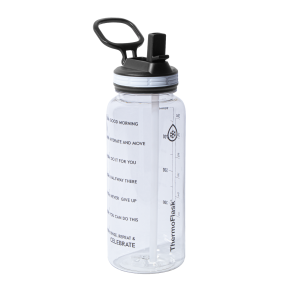 ThermoFlask 32oz Motivational Water Bottle | Tritan Straw Lid, BPA-Free