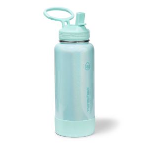 ThermoFlask 32oz Insulated Water Bottle - Chameleon Shine Stainless Steel with Leakproof Straw Lid for All-Day Hydration