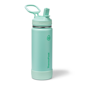 ThermoFlask 18oz Kids Water Bottle | Glow In The Dark Insulated Stainless Steel with Straw Lid